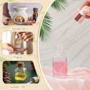 Didaey 100 Pcs Mini Glass Oil Dropper Bottle Bulk, Clear Essential Small Empty Bottles Sample Containers Perfume Liquid Vials with Cap for Traveling (15 ml,Rose Gold)