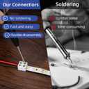 20 Pack 2 Pin 8mm LED Strip Connectors, Solderless Screw Terminal LED Light Strip Connectors, Wire to Strip Connector for 5V 12V 24V
