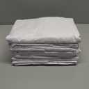 King Flat Sheet Only, 4 Pack White Top Bed Sheets, Soft Breathable Brushed Microfiber Color-Coded Hem Threads, 105x102