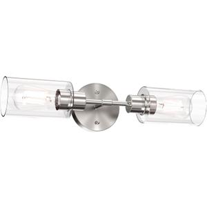 Espird Bathroom Light Fixtures 2 Light Brushed Nickle, Bathroom Vanity Lights Over Mirror, Bathroom Sconces Wall LightingFarmhouse Vanity Light, Modern Vanity Lights with Clear Shades