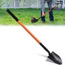 Small Shovel for Digging with Metal Handle, 43.7 Inch Heavy Duty Garden Shovel, Trench Shovels Ideal for Digging Gardening Trenching Planting Camping Transferring Scooping, Orange