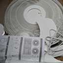 Lasko Oscillating Adjustable Pedestal Stand Fan with Timer and Remote for Indoor, Bedroom, Living Room, Home Office & College Dorm Use, 16 Inch, White, 1646, 47 In. Tall