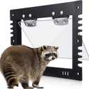 MorningRo 1 Pack 10.6" x 8.3" x 0.8" Raccoon One Way Excluder Door Inimitable Outside Live Trap Raccoon Repellent Dog Proof Eviction Possum Trap for Attics Home Farms