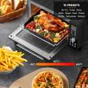 Nuwave Bravo Pro Smart Air Fryer Toaster Oven Combo, Airfryer Convection Oven Countertop, 10-in-1 Functions with Quicker & Even Crisp Technology, 1800W, 50-450°F, PFAS-Free, 21QT, Black, 21qt Capacity