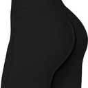 Sunzel No Front Seam Biker Shorts for Women with Pockets, Yoga Workout Gym Bike Shorts with Tummy Control (Large, Black)