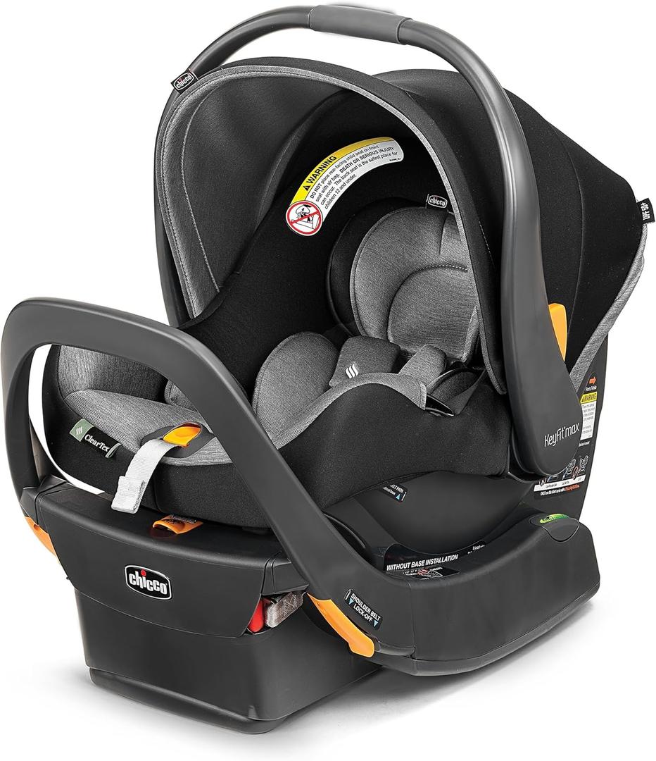 Chicco KeyFit Max ClearTex Infant Car Seat and Base, Rear-Facing Seat for Infants (Legend)