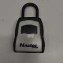 Master Lock Key Lock Box, Outdoor Lock Box for House Keys, Portable Combination Lockbox Resettable Code, 5400EC, Black (1 Pack)