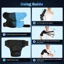 Comfytemp Shoulder Ice Pack Wrap Shoulder Brace, Gel Cold Compression Sleeve for Injuries Reusable Arm Rotator Cuff Pain Relief, Therapy Recovery Items for Men Women, Black - 2 Gel Pack + 1 Brace