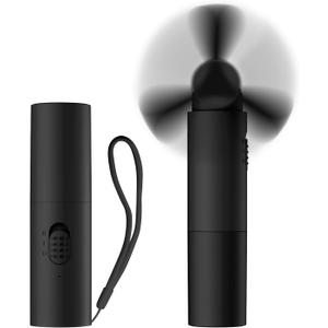 OLV Handheld Mini Fan Portable Rechargeable 3000mAh USB Battery Powered 22+Hrs Runtime Small Hand Held Fan Foldable Pocket Personal Fan Gifts for Women Girls Men Office,Travel,Outdoor - Black
