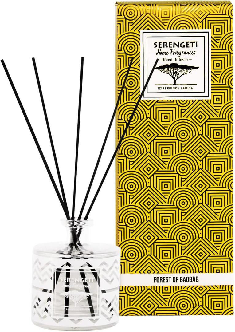 Serengeti Oil Diffuser, Forests of Baobab - African Air Fresheners for Home and Bathroom - Aromatherapy Reed Sticks and Premium Glass Scent Diffuser - Good Smell Fragrance for Large Rooms Serengeti Oil Diffuser, Forests of Baobab - African Air Fresheners for Home and Bathroom - Aromatherapy Reed Sticks and Premium Glass Scent Diffuser - Good Smell Fragrance for Large Rooms