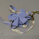 Dog Collar and Leash Set - Metal Buckle Adjustable Puppy Collar, Cute Dog Collar and Leash Set with Flower Bow Tie, Puppy Collar with 5 FT Leash, Soft & Comfortable Collar for Small Medium Dogs-M 13-22in (Blue)