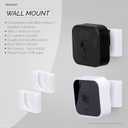 Adhesive Blink Outdoor Indoor Camera Mount (3RD GEN), 2 Pack Holder, No Hassle Installation, No Screws, No Mess Bracket Stand, (White) by Brainwavz