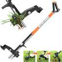 Weed Puller Tool,Detachable Stand Up Weed Puller with Long Handle,3-Claw Steel Head Weeder Tool,No Bending/Kneeling for Lawn, Yard & Garden Tool,Easily Remove Weeds (Orange)