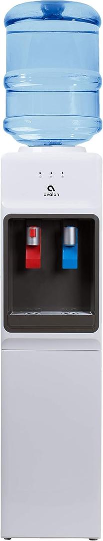 Avalon Top Loading Water Cooler Dispenser - Hot & Cold Water, Child Safety Lock, Innovative Slim Design, Holds 3 or 5 Gallon Bottles - UL Listed