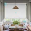 Motorized Blinds with Remote: Canisteo Battery Powered Control Electric Smart Roller Blinds Shades with Remote for Windows Cordless 100% Blackout, White, 23" W X 72" H