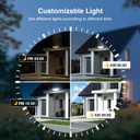 Onforu 100W Smart Flood Lights Outdoor, 3 Adjustable Heads, 9000LM Dimmable Hardwired Security Light, WiFi Alexa Control Floodlight, 2700K-6500K Tunable