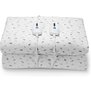 Heated Mattress Pad Queen Size 60" x 80", Electric Underblanket Mattress Cover Bed Warmer Fit up to 15" Deep Pocket, Dual Control with 4 Heat Settings, Auto Off & Fast Heating & Machine Washable