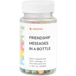 2 x 50 Frienship Capsule Letters Messages in a Bottle - Best Friend Birthday Gifts for Women, BFF, Sister, Bestie - Cute Bestfriend Gift Ideas, Christmas Stocking Stuffers for Women