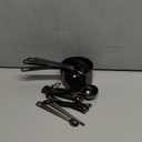 16 Pcs Stainless Steel Measuring Cups and Measuring Spoons Set, Heavy Duty Metal Measuring Cups and Scoops for Kitchen Cooking Baking Includes 5 Cups, 6 Tbsp Tsp Spoons & 5 Mini Spoons(BLK)