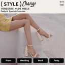 IDIFU IN3 Chunky Block Heels Wedding Party Dress Heeled Sandals