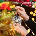 12 Pcs 3 Inch Christmas Nativity Scene Ornaments Christian Christmas Ornament Religious Jesus Ornament Floral Style Acrylic Double Sided Hanging Decor for Xmas Tree Gift(Romantic Design)