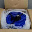 Heated Water Hose for RV 50ft, Heated Drinking Water Hose with Energy-Saving Thermostat, Freeze Protection Down to 40F, Lead-Free BPA-Free, Includes Adapter for Camper and Garden Use (With Temperature Switch)