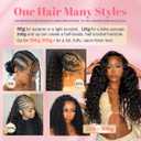 Feather Crochet Hair Extensions for Women 18 Inch 100 Strands Micro Knots Hair Pre-Separated Invisible Human Hair Blend Synthetic Curly Deep Wave Crochet Hair(100strands Black to Blonde)