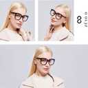 Zéro D 2 Pack Oversized Blue Light Glasses for Women Chic Square Computer Glasses Reduce Eye Strain Tortoise&MatteBlack