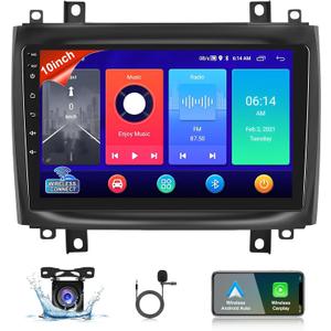 Android 13 Car Stereo Radio for Cadillac CTS 2003-2007, for Cadillac SRX 2004-2008, 10 inch HD Touchscreen Car Radio Stereo with CarPlay Android Auto, Support GPS Navi Bluetooth SWC WiFi FM Camera DSP