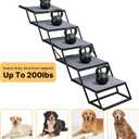 Veehoo Collapsible Dog Stairs for Large Dogs Extra Wide, 5 Steps Folding Dog Steps for Car Truck SUV 20" Wide, Heavy Duty Pet Loader Ramp Ladder Portable with Non Slip Surface, Support up to 200lbs