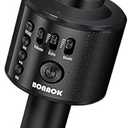 BONAOK Wireless Bluetooth Karaoke Microphone,3-in-1 Portable Handheld Karaoke Mic Speaker Machine Home Party Birthday for All Smartphones Q37 (Black)