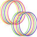 Syhood 20 Pcs Toy Color Plastic Detachable Adjustable Hoop Lightweight Exercise Fitness Hoop Equipment Toy Waist Ring for Adult Party Game Dance, 3 Sizes