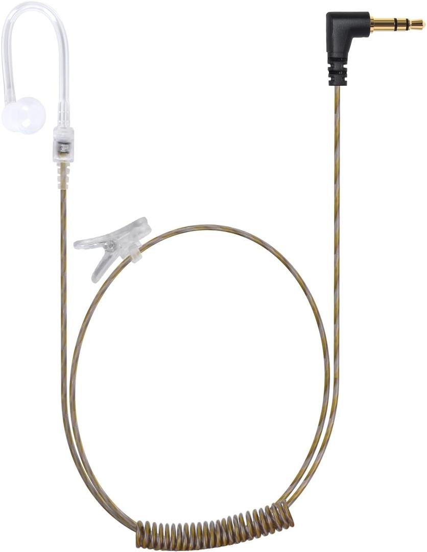 3.5mm Police Listen Only Earpiece, Covert High Definition, Single Ear