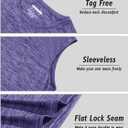 TACVASEN Men's Sleeveless Tee Shirt Quick Dry Workout Gym Tank Tops Summer Cooling Bodybuilding Muscle Shirts (Purple, S)
