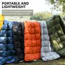 Down Camping Blanket - Lightweight, Packable, Warm & Puffy Outdoor Travel Quilt for Sleep, Hiking, Backpacking, Stadium, Festivals, Water-Resistant Sleeping Bag 55"x79"