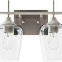 VONLUCE Bathroom Vanity Light, 4 Light Bathroom Light Fixture Over Mirror, Bathroom Wall Lamp with Clear Glass, Modern Brushed Nickel Vanity Lighting fixtures for Bathroom, Bedroom, Hallway