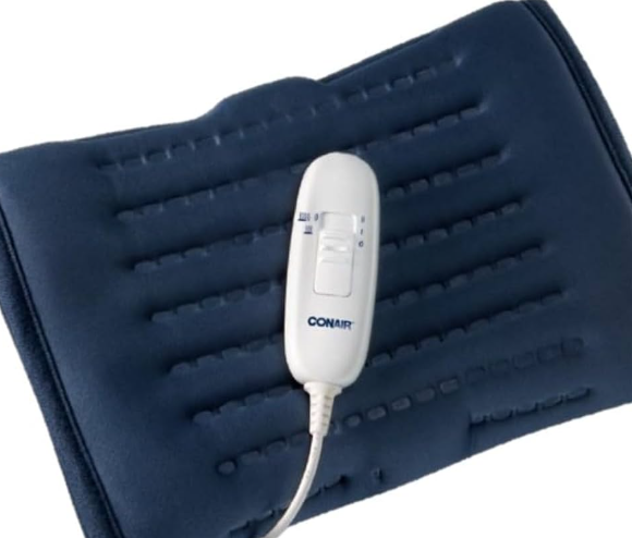 ConairComfort Massaging Heating Pad, 2 Adjustable Straps, Blue