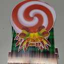 Queekay Christmas Candy Decorations Plastic Outdoor Xmas Candyland Christmas Decorations Xmas Stake Yard Stakes for Home Lawn Pathway Candyland Themed Party(2 Sets)