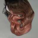 AISI HAIR Ombre Pink Wig for Women, Long Wavy Lace Hairline Middle Part Synthetic Heat Resistant Wig for Daily Party-26 Inch