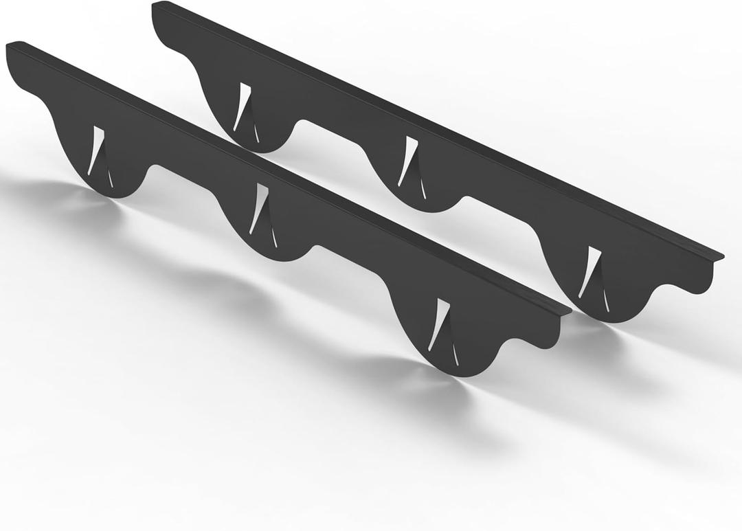 Lindas Essentials Stove Gap Covers Stainless Steel (2 Pack), 316 Stainless Steel Stove Gap Covers Heat Resistant Oven Gap Filler Seals Spaces Between Stovetop and Counter (25.4 Inches, Black (Steel)