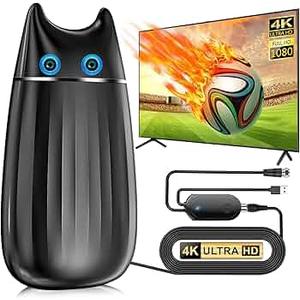 2800+ Miles Strongest TV Antenna, 2025 Upgraded Digital Antenna for Smart TV Indoor, 360° Reception Local Channels HDTV Antennas with Amplifier, Supports 4K 8K 1080P for All TVs - 38FT Coax Cable