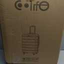 Coolife Suitcase Set 3 Piece Luggage Set Carry On Hardside Luggage with TSA Lock Spinner Wheels (White, 5 piece set)