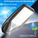 Solar Street Lights Outdoor 6000W Solar Parking Lot Lights, 350000 Lumen Street Light with Motion Sensor LED Wide Angle Lamp Waterproof IP67 Commercial Lighting for Yard