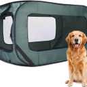 36 Inch Foldable Dog Kennel for Large Dogs, Portable Waterproof Pop-Up Pet Crate, Indoor Outdoor Travel Car Seat Kennel（Green）