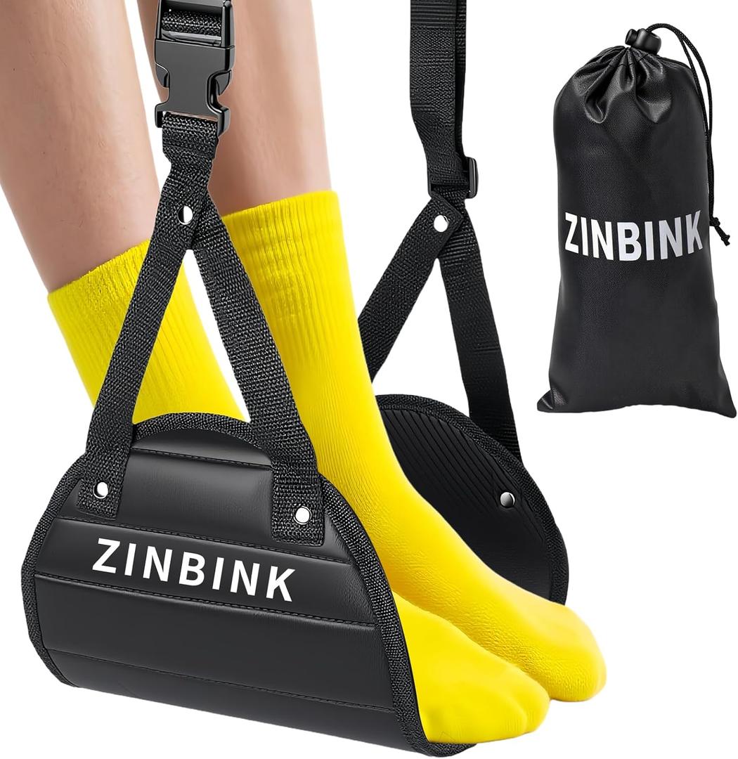 2 x Airplane Foot Hammock, Portable Foot Hammock for Plane Travel to Relax Your Feet, Plane Travel Essentials Comfy Foot Rest Hanger Plane Footrest for Long Trip