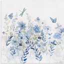 Stupell Industries 'Delicate Blue Floral Garden'| Canvas Art, 30"L x 30"W