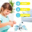 3D Printed Articulated Dragon Toy with Wings  Flexible Poseable Fantasy Fidget Toy for Stress Relief & Anxiety, Mystical Desk Decor for Home Office, Easter Basket Stuffers & D&D Collectors (Blue)