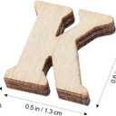 2 x VILLCASE 200pcs Mini Wooden Alphabet Letters, Unfinished Wood Slice, 0.6" A-Z Wood Pieces DIY Wooden Alphabet Spelling Educational Kit for Arts DIY Craft Home Decor