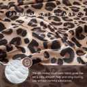 MR&HM Satin Bed Sheets with Elastic Corner Straps, King Size Sheets Set, 4 Pcs Silky Bedding Set with 15 Inches Deep Pocket for Mattress (King, Brown Leopard)