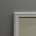 U Brands Farmhouse Linen Bulletin Board, 30" x 20", White Wood Style Frame, Includes Push Pins